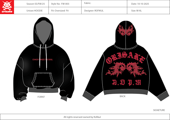design custom hoodies jacket tech pack