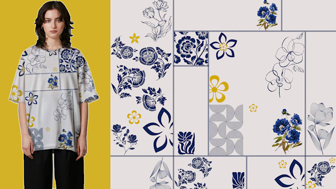 create seamless patterns for fabric, clothing and textile