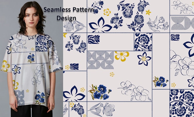 do professional textile design and seamless pattern design