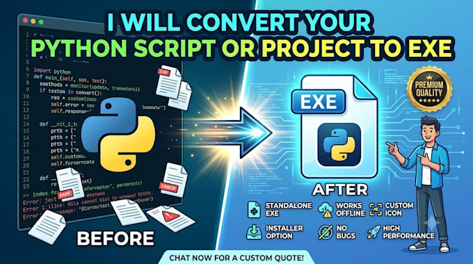 convert your python script or project to exe