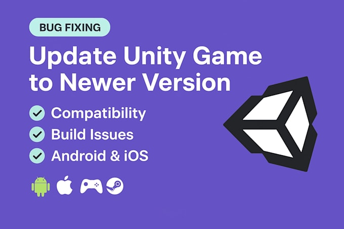update and fix your unity game for android and ios