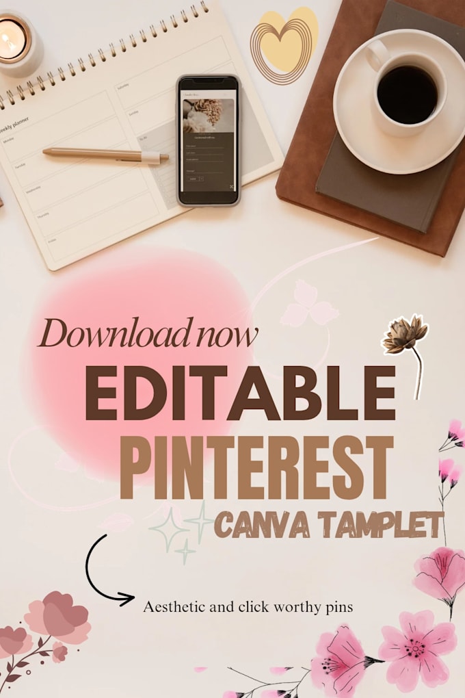create aesthetic pinterest pin templates using canva