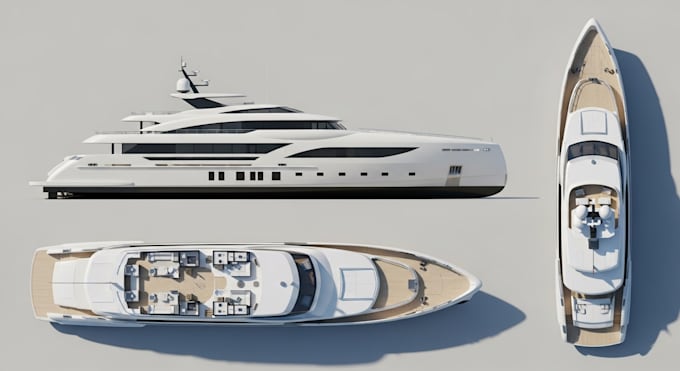3d boat model, 3d yacht model, warship cad model, catamaran boat, tugboat