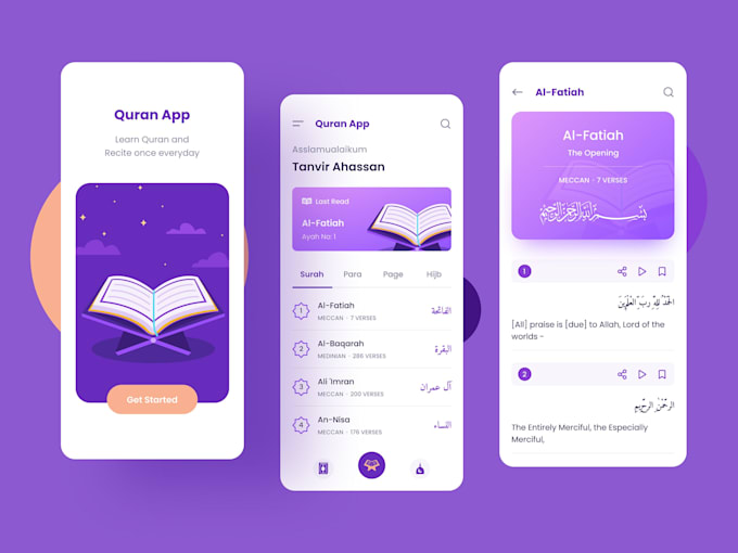 develop ai powered islamic app with quran, prayer times, qibla