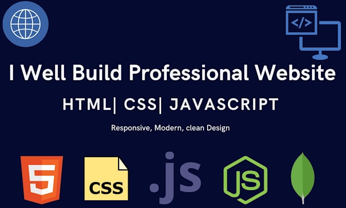 create a responsive modern website using HTML CSS and java script