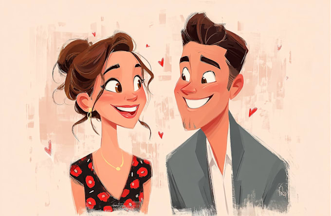 draw couple portrait illustration