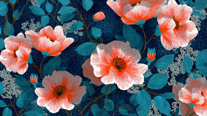 design seamless pattern, textile prints, floral patterns