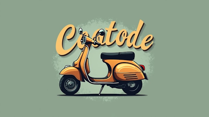 design realistic scooter logo