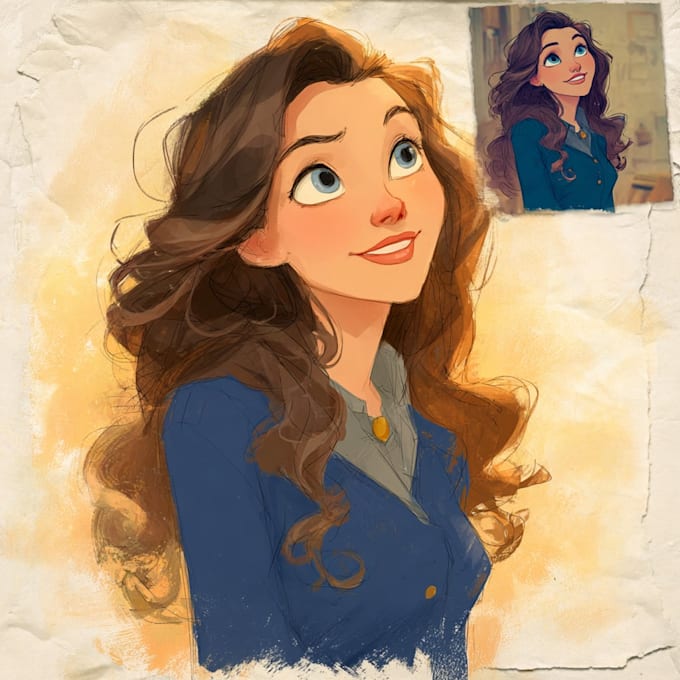 do disney cartoon portrait