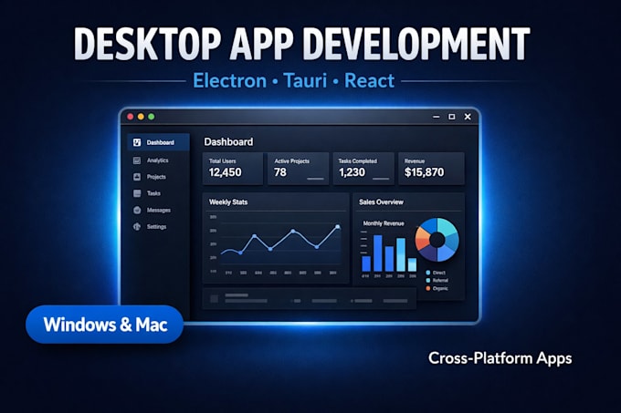 build a custom electron or tauri desktop app for windows and mac