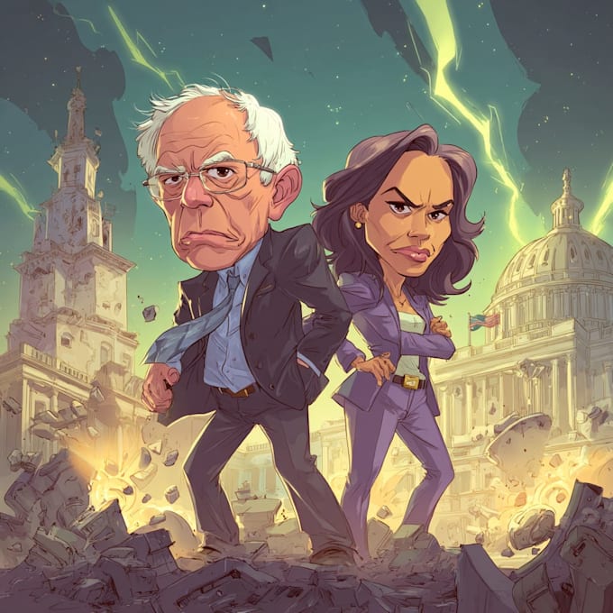 create digital political cartoon for political cartoon