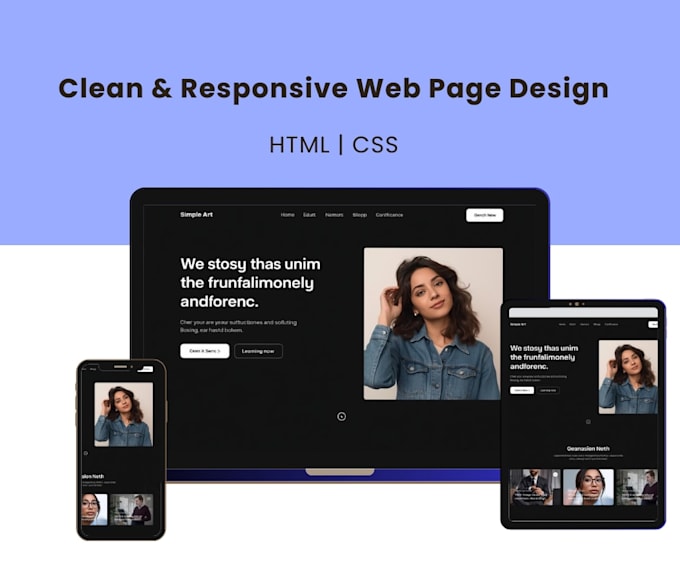 Design clean and cool webpages using html and css by Sravani_21_ | Fiverr