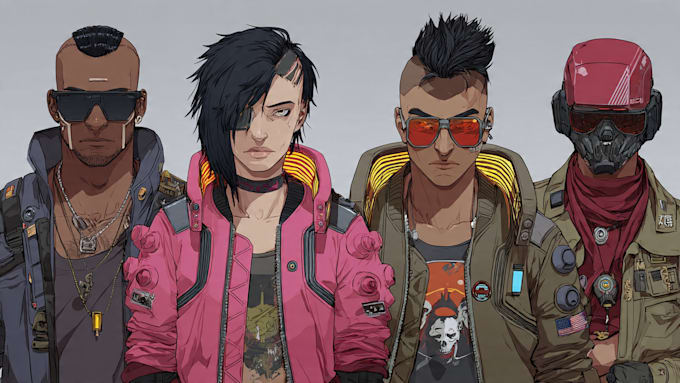 design cyberpunk character, original character design