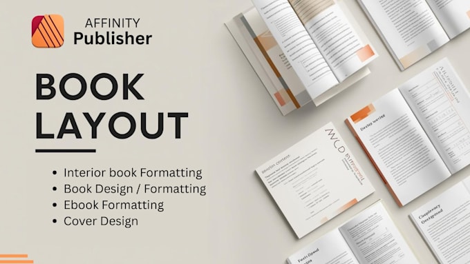 do book formatting ebook layout design paperback hardcover in affinity publisher