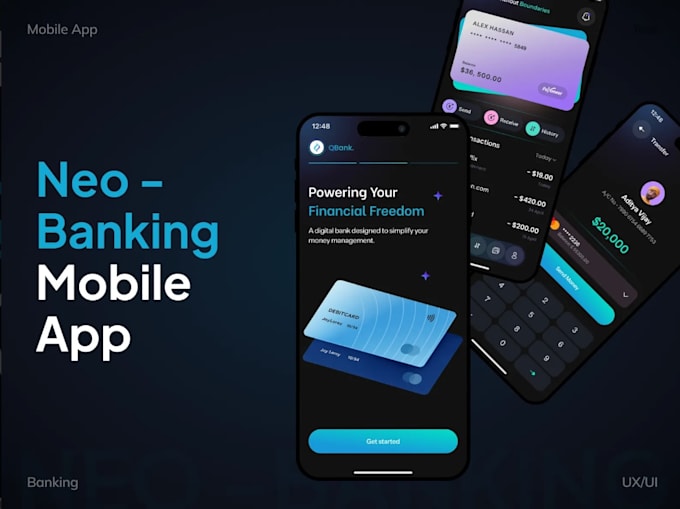 develop secure fintech app crypto wallet app payment neobank money transfer app