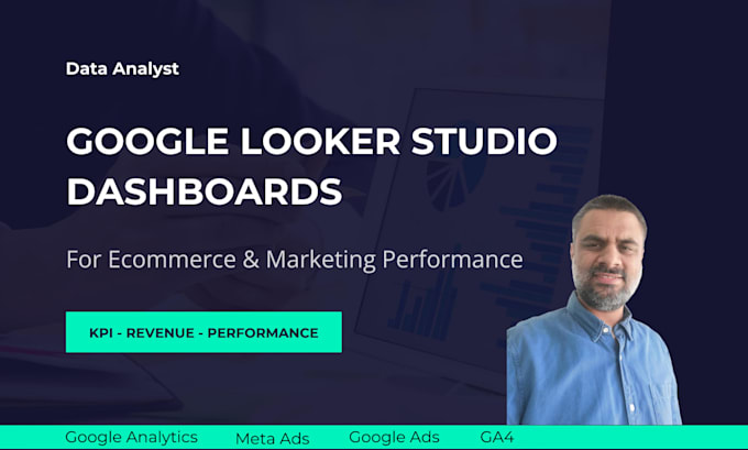 create a google looker studio dashboard for marketing and ecommerce analytics