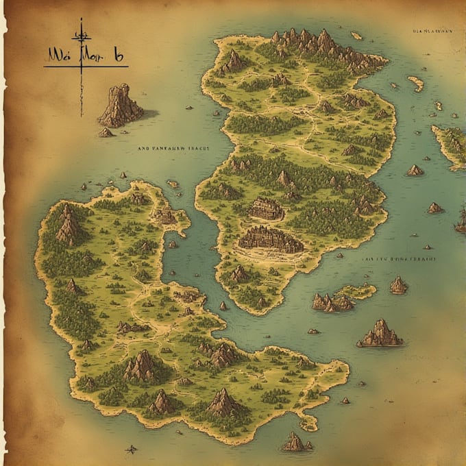 do fantasy map illustration for map