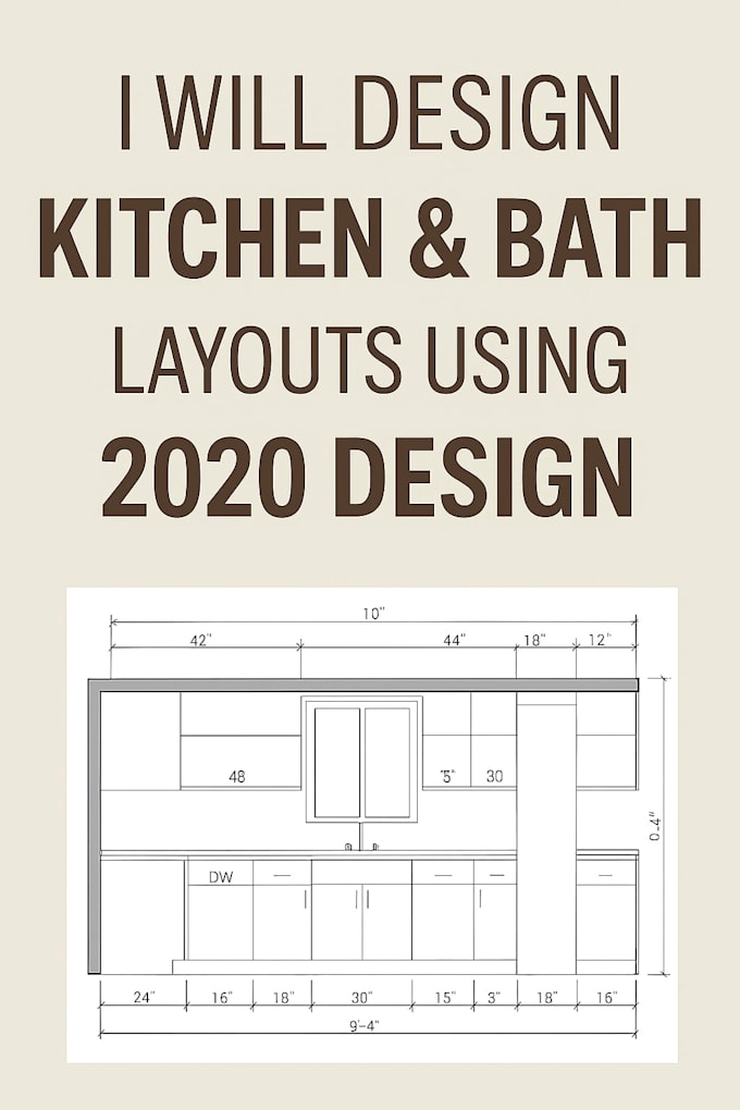 design US standard kitchen and bath layouts using 2020 design