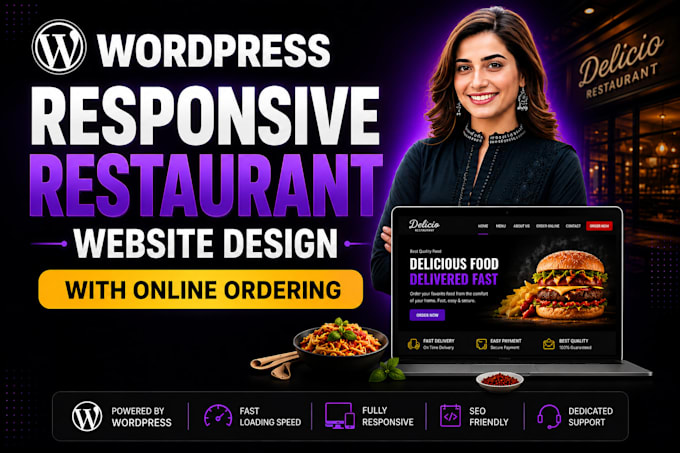 build a responsive restaurant website with online ordering