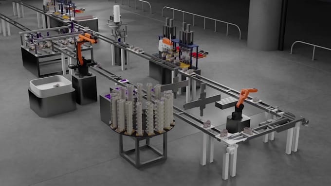 do 3d industrial animation manufacturing automation animation robotic animation