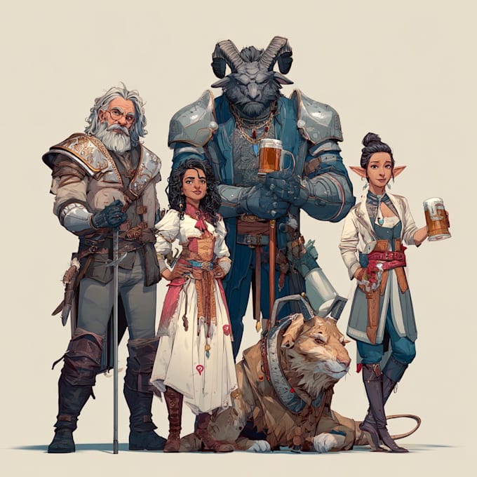 do a dnd character or dnd party art