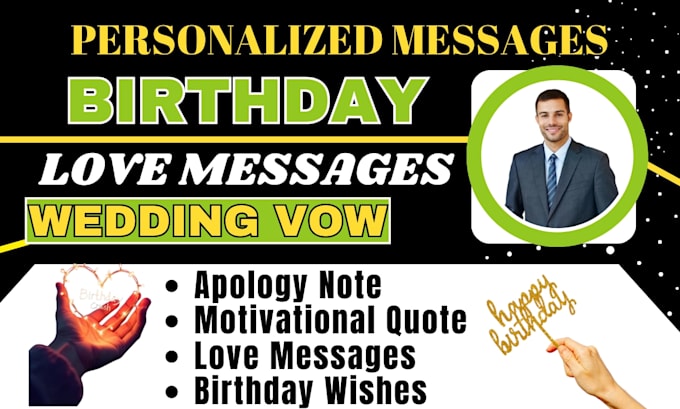 create personalized love message write birthday wishes apology notes wedding vow