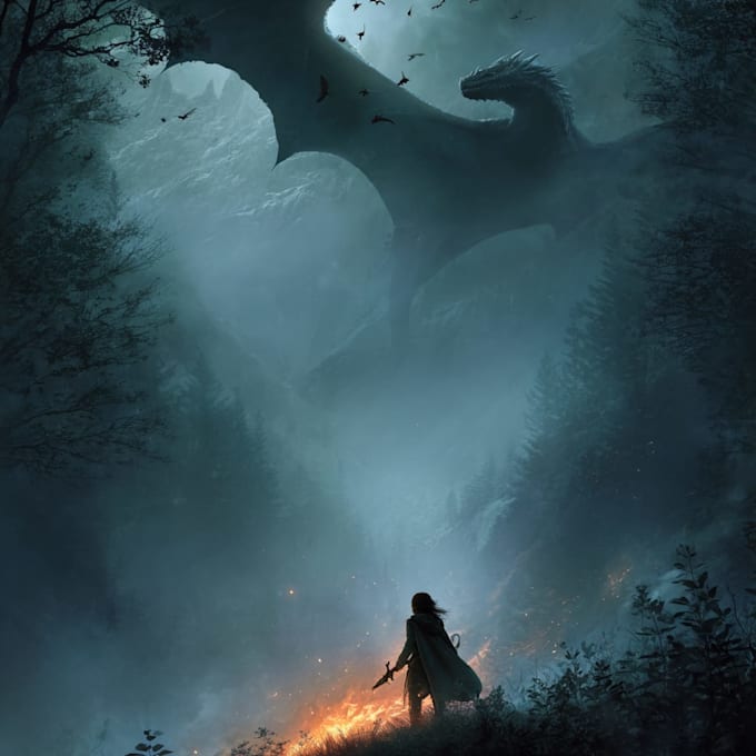 create your epic fantasy book cover art