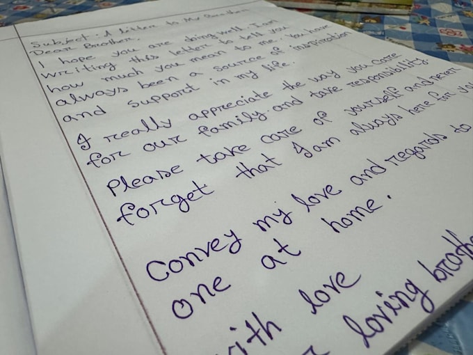 handwritten letter and notes for you