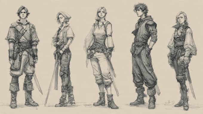 draw sketches with your character