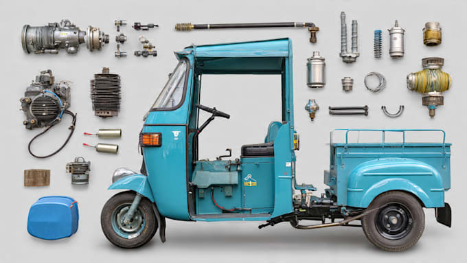 design e rickshaw, e auto, and electric vehicle components