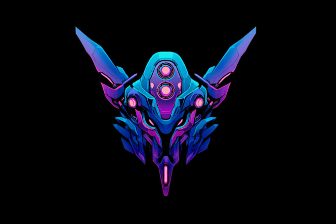 illustrate a elegant typography logo cyberpunk or mecha futuristic