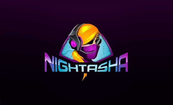 make luxurious logo for video game streamer nightasha