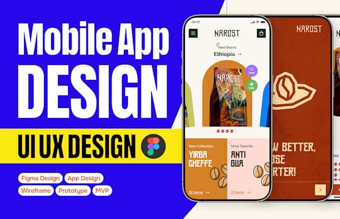 do mobile app design with figma UI UX design, app design