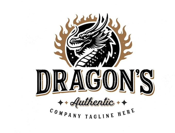 design professional dragon logo