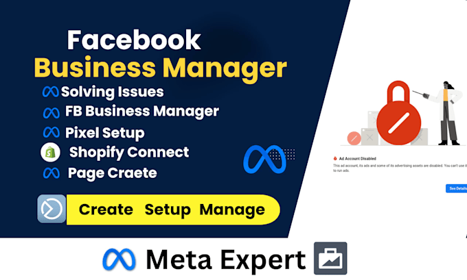 fix issues or setup facebook business manager ad account page
