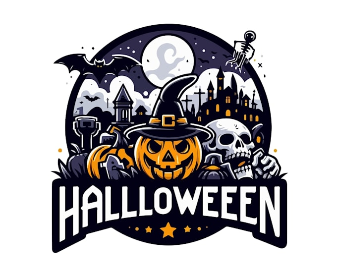 create a fire halloween logo