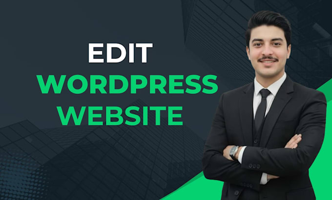 edit wordpress website sections with text, image, and colour