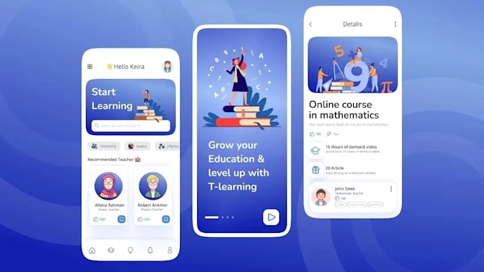 develop e learning app, educational app, online tutor app, udemy clone app