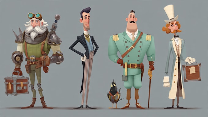 design professional 2d characters