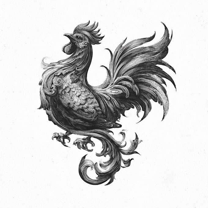 traditional hand drawn logo
