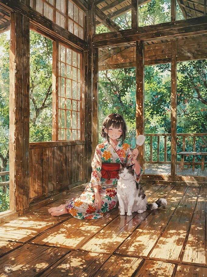 create authentic japanese 2d anime illustrations