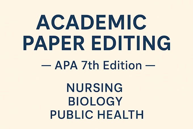 academic paper editing services