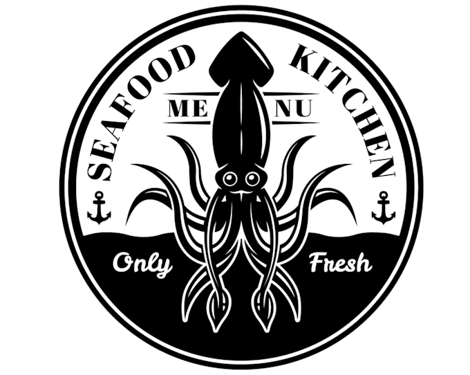 create a luxury squid logo design