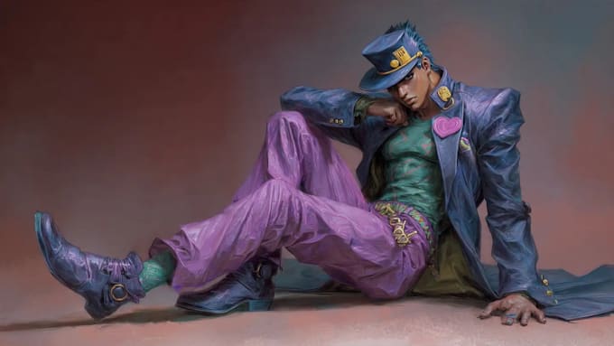 create a custom jojo bizarre adventure inspired artwork