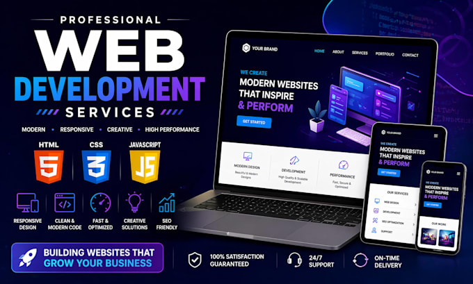 do web development using HTML,CSS and java script