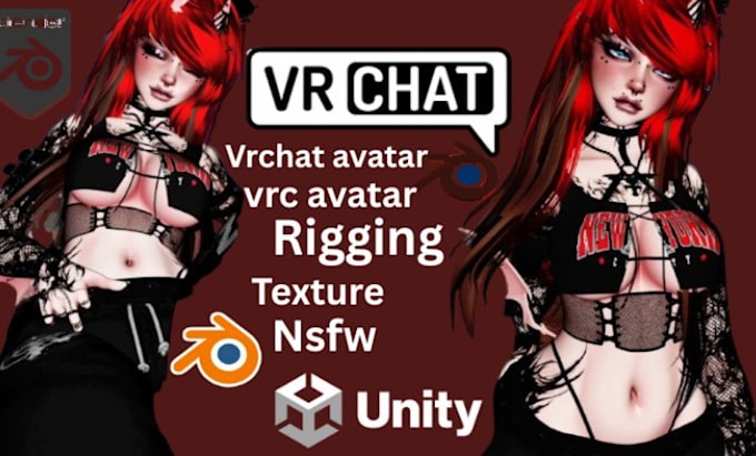 custom vrchat avatar, vrc avatar, vr character, furry avatar, nsfw model femboy