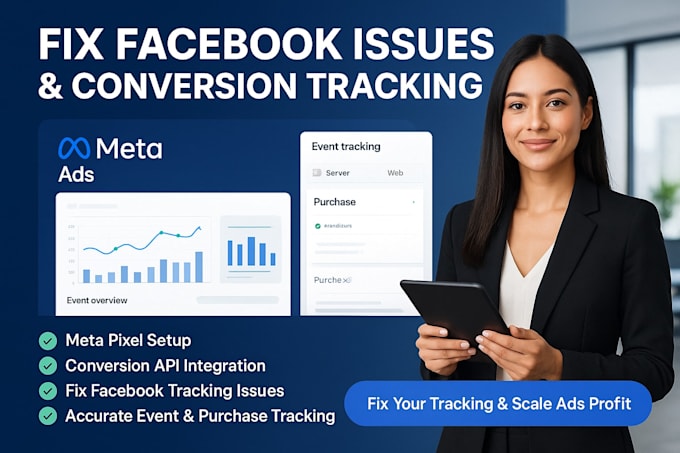 Fix facebook ads tracking issues, meta pixel and conversion api setup ...