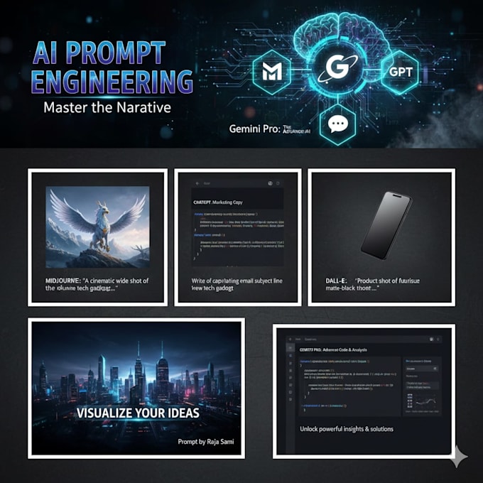 write professional ai prompts for mid journey dall e