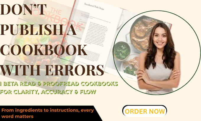 write, edit and format a professional recipe cookbook for amazon KDP