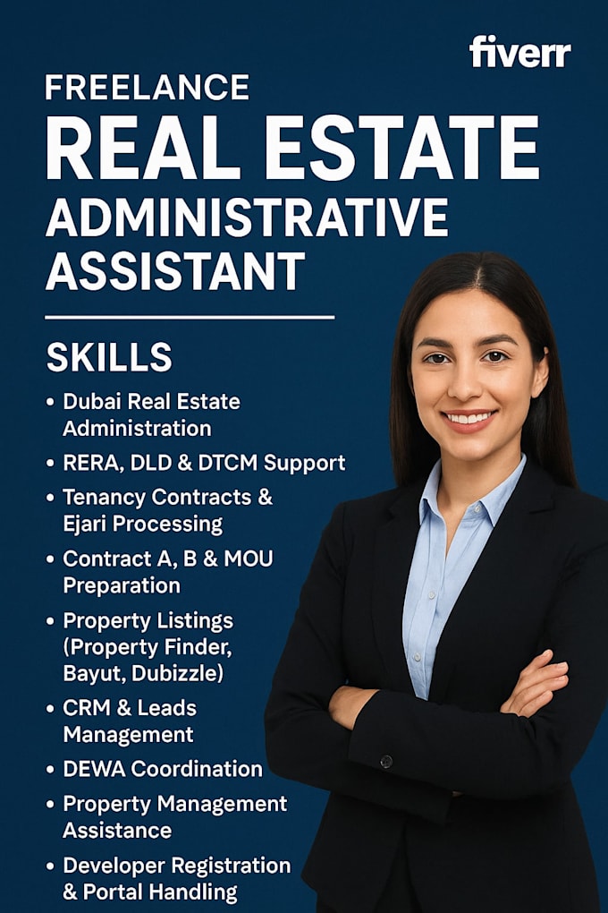 be your real estate admin with 4 years experience in dubai